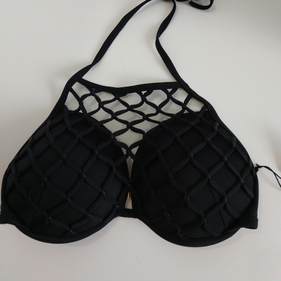 NWT Shade & Shore Caged Swimsuit Bikini Halter Top - Picture 2 of 8